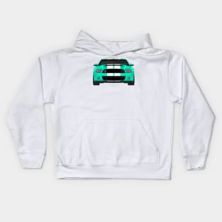 MUSTANG SHELBY GT500 TURQUOISE Kids Hoodie